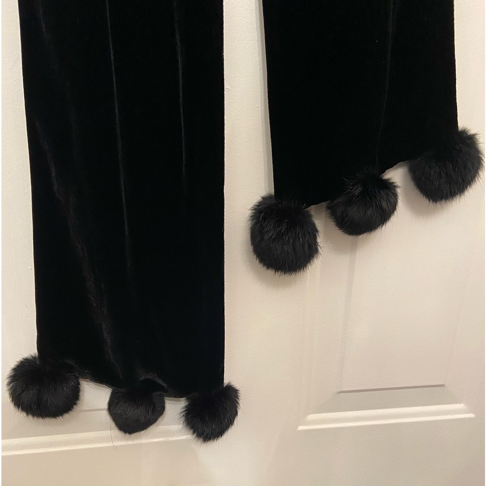 Beautiful Black Velvet Scarf